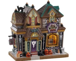 Lemax 05610 - Black Cat Halloween Decor - Spooky Town Houses