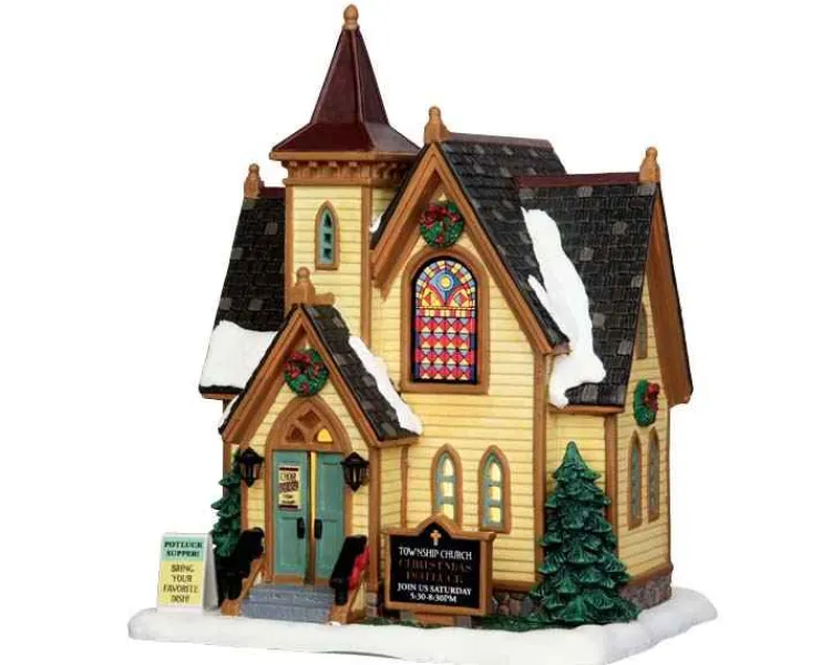 Lemax 55960 - Church Potluck Supper - Caddington Village Christmas Houses & Buildings