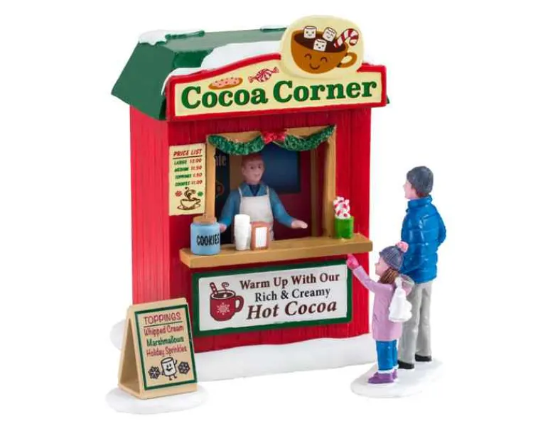 Lemax 13571 - Cocoa Corner, Set Of 3 - Christmas Village Table Pieces