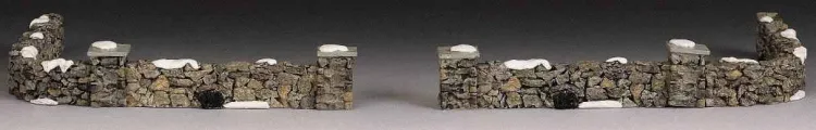 Lemax 93304 - Colonial Stone Wall, Set Of 10 - Christmas Village Misc. Accessories