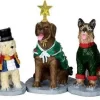 Lemax 32126 - Costumed Canines, Set Of 5 - Christmas Village Figurines
