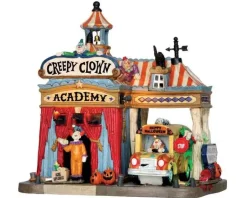 Lemax 55905 - Creepy Clown Academy, With 4.5-Volt Adaptor - Spooky Town Houses