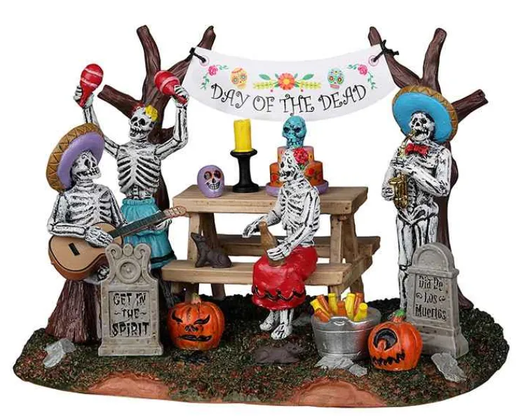 Lemax 23583 - Day Of The Dead Party - Spooky Town Halloween Village Accessories
