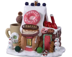 Lemax 95529 - Dudley's Donut Shop, Battery-Operated (4.5-Volt) - Sugar N Spice Houses