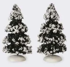 Lemax 44234 - Evergreen Tree, Set Of 2, Small - Christmas Village Trees