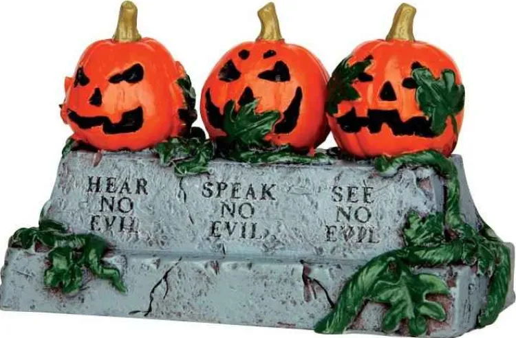 Lemax 44750 - Evil Pumpkins - Spooky Town Halloween Village Accessories
