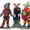 Lemax 12885 - Evil Sinister Clowns, Set Of 3 - Spooky Town Halloween Village Figurines
