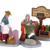 Lemax 02951 - Fabric Vendor, Set Of 3 - Figurines
