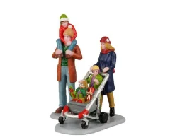 Lemax 22124 - Family Holiday Shopping Spree, Set Of 2 - Christmas Village Figurines