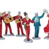 Lemax 52309 - Fiesta De Los Muertos, Set Of 6 - Spooky Town Figurines