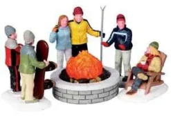 Lemax 04223 - Fire Pit, Set Of 5, B/O (4.5V) - Christmas Village Table Pieces