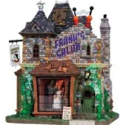 Lemax 85662 - Frank's Salon, With 4.5-Volt Adaptor - Spooky Town Halloween Village Houses & Buildings