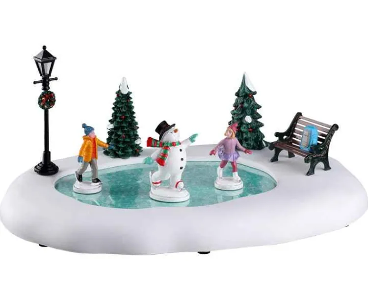Lemax 24951 - Frosty Goes Ice Skating, Battery-Operated (4.5-Volt) - Christmas Village Table Pieces