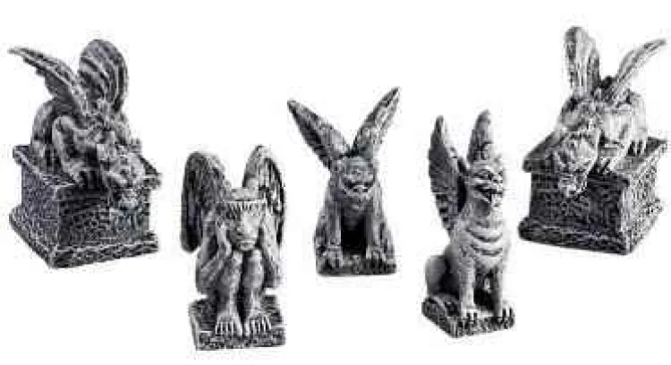 Lemax 52124 - Gargoyles, Set Of 5 - Spooky Town Halloween Village Figurines