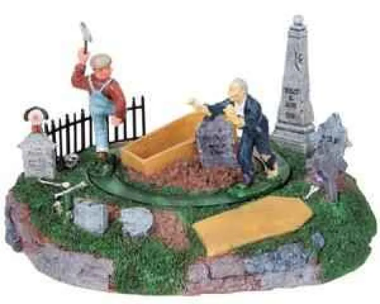 Lemax 84741 - Grave Robber's Surprise, Battery-Operated (4.5-Volt) - Spooky Town Halloween Village Accessories