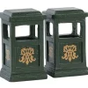Lemax 84386 - Green Trash Can, Set Of 2 - Misc. Accessories