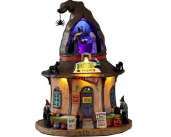 Lemax 15794 - Helga's Hats, Battery-Operated (4.5-Volt) - Spooky Town Halloween Village Houses & Buildings