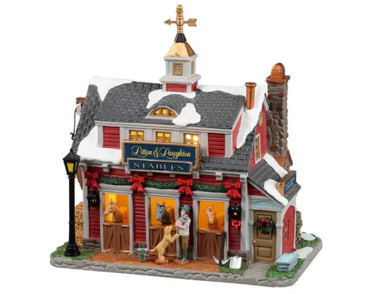 Lemax 25934 - Litton & Laughton Stables - Caddington Village Christmas Houses & Buildings