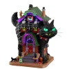 Lemax 15730 - Meow Mansion, Battery-Operated (4.5-Volt) - Spooky Town Halloween Village Houses & Buildings