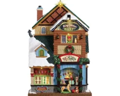 Lemax 95471 - Merry Christmas Market, Battery-Operated (4.5-Volt) - Facades