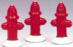 Lemax 34971 - Metal Fire Hydrant, Set Of 3 - Christmas Village Misc. Accessories