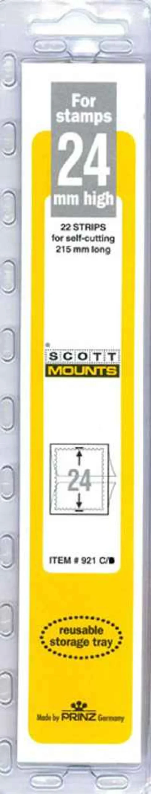 Scott 24 Mm X 215 Mm Strip Clear Mount (22 Mounts)