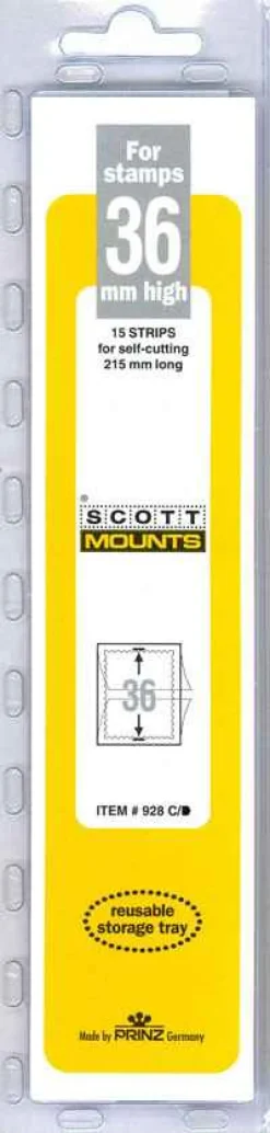 Scott 36 Mm X 215 Mm Strip Clear Mount (15 Mounts)