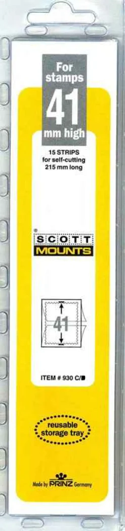 Scott 41 Mm X 215 Mm Strip Clear Mount (15 Mounts)