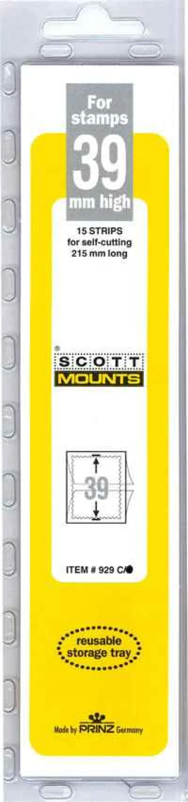 Scott 39 Mm X 215 Mm Strip Clear Mount (15 Mounts)