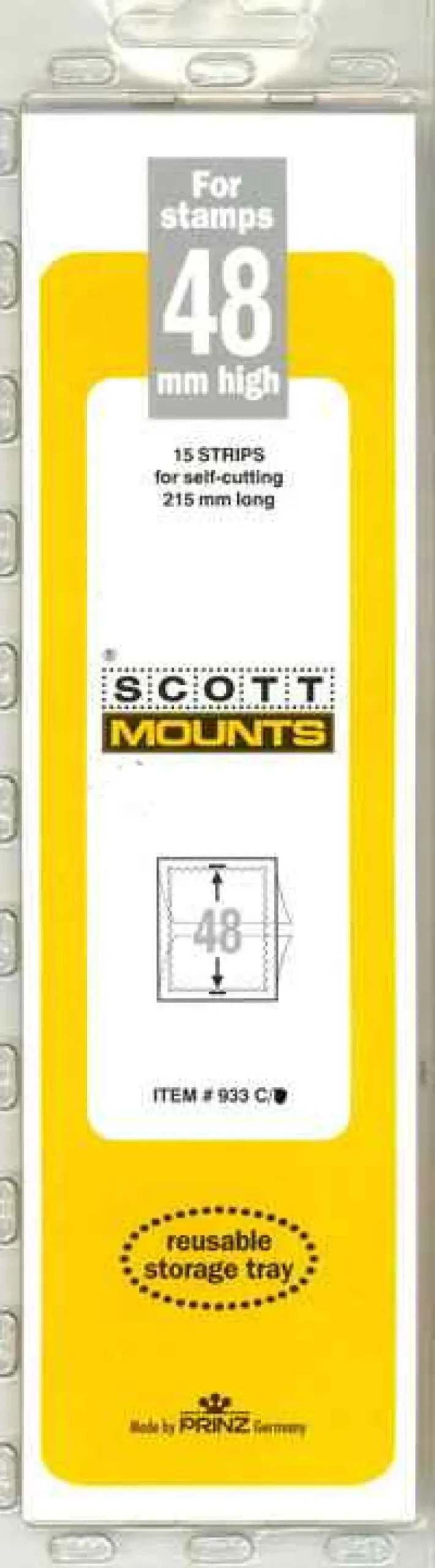Scott 48 Mm X 215 Mm Strip Clear Mount (15 Mounts)