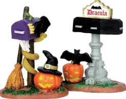 Lemax 44740 - Monster Mailboxes, Set Of 2 - Spooky Town Halloween Village Accessories
