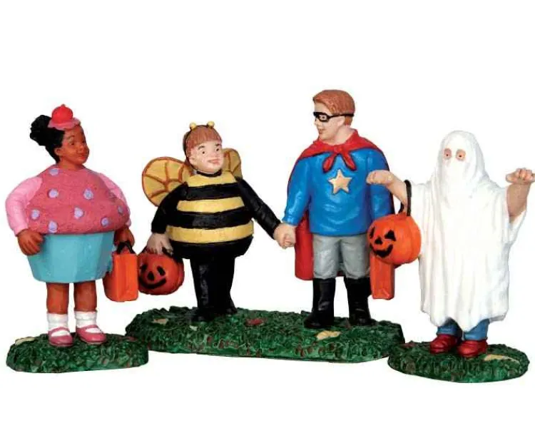 Lemax 52304 - New Trick Or Treaters, Set Of 3 - Spooky Town Figurines
