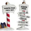 Lemax 64455 - North Pole Signs, Set Of 2 - Christmas Village Misc. Accessories