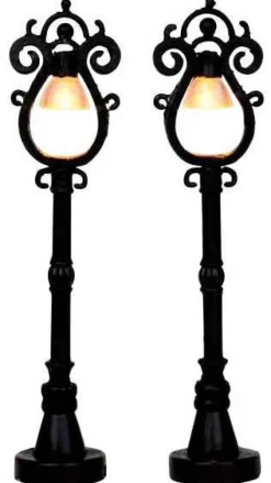 Lemax 44757 - Parisian Street Lamps, Set Of 2, Battery-Operated (4.5V) - Christmas Village Misc. Accessories