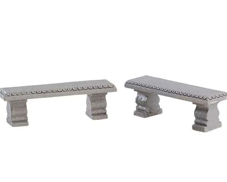 Lemax 74236 - Plaza Bench, Set Of 2 - Misc. Accessories