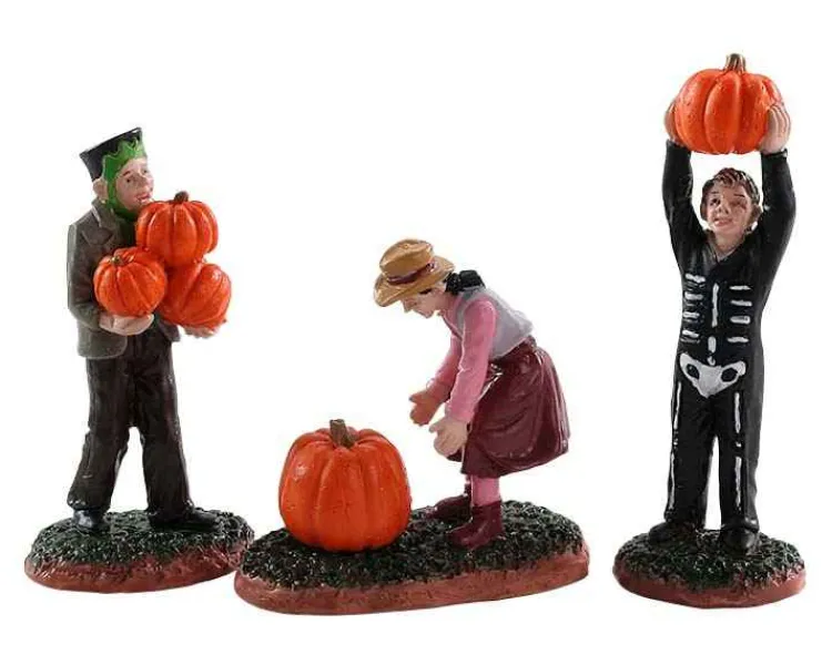 Lemax 82565 - Pumpkin Pickers, Set Of 3 - Spooky Town Figurines