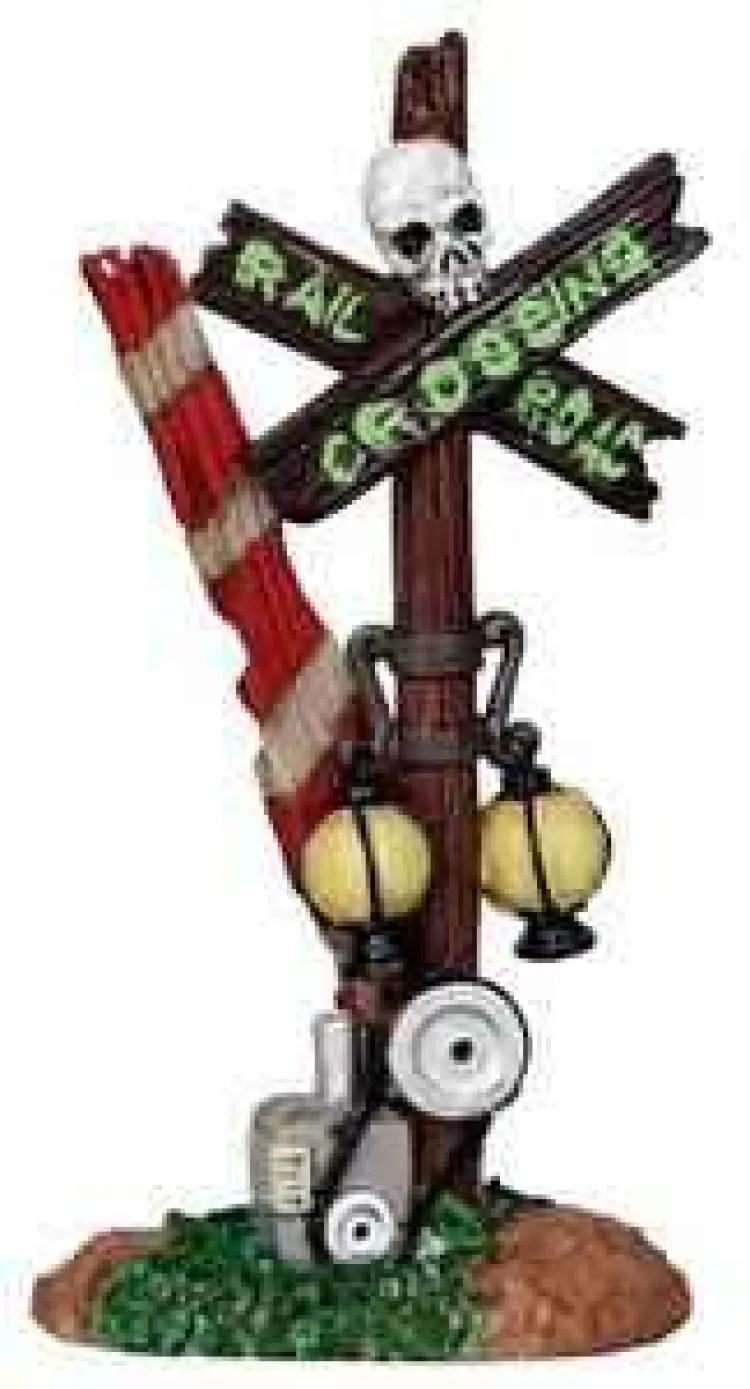 Lemax 24464 - Rotten Railroad Crossing - Spooky Town Halloween Village Accessories