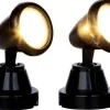 Lemax 44756 - Round Spot Lights, Set Of 2, Battery-Operated (4.5V) - Christmas Village Misc. Accessories