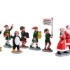 Lemax 23592 - Santa's Elf Parade, Set Of 7 - Christmas Village Table Pieces