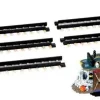 Lemax 44749 - Spooky Town Trolley, Set Of 6, Battery-Operated (4.5-Volt) - Spooky Town Halloween Village Accessories