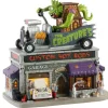 Lemax 05611 - The Creature's Custom Hot Rod Shop - Spooky Town Houses