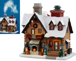 Lemax 05698 - Thicket Falls Cabin, With 4.5V Adaptor - Vail Village