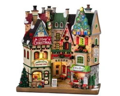 Lemax 15804 - Tis The Season Shops, Battery-Operated (4.5-Volt) - Christmas Village Facades