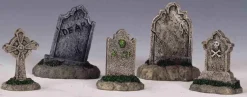 Lemax 44145 - Tombstones, Set Of 5 - Spooky Town Halloween Village Accessories