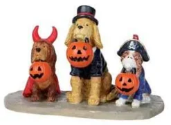 Lemax 12887 - Trick Or Dog Treats - Spooky Town Halloween Village Figurines
