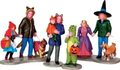 Lemax 42217 - Trick Or Treating Fun, Set Of 4 - Spooky Town Halloween Village Figurines
