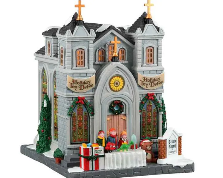 Lemax 25884 - Trinity Church Of Caddington - Caddington Village Christmas Houses & Buildings