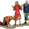 Lemax 42219 - Walking Zombies, Set Of 3 - Spooky Town Figurines