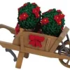 Lemax 64479 - Wheelbarrow With Poinsettias - Christmas Village Misc. Accessories