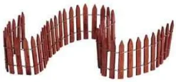 Lemax 84813 - 18" Wired Wooden Fence - Christmas Village Misc. Accessories